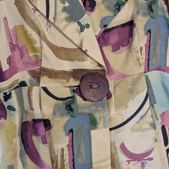 Colorful Abstract Patterned Jacket - Picture 5 of 5